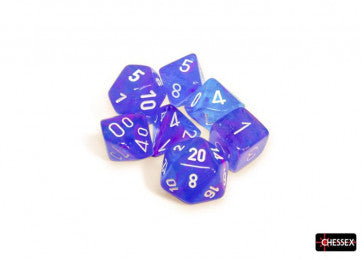 Chessex Nebula Polyhedral Aura/White Luminary 7-Die Set