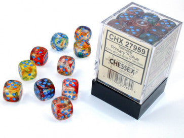 Chessex 12mm D6 Dice Block Nebula Primary/Blue