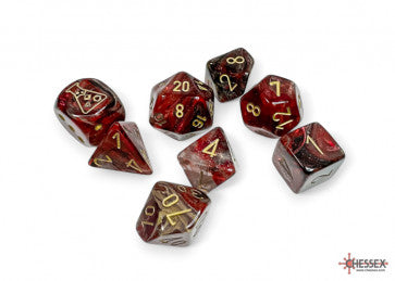 Chessex Borealis Polyhedral Cosmos/gold 7-Die Set (with bonus die)