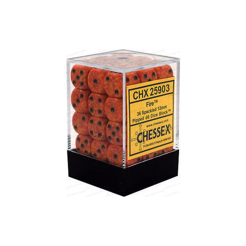 CHX 25903 Speckled 12mm d6 Fire Block