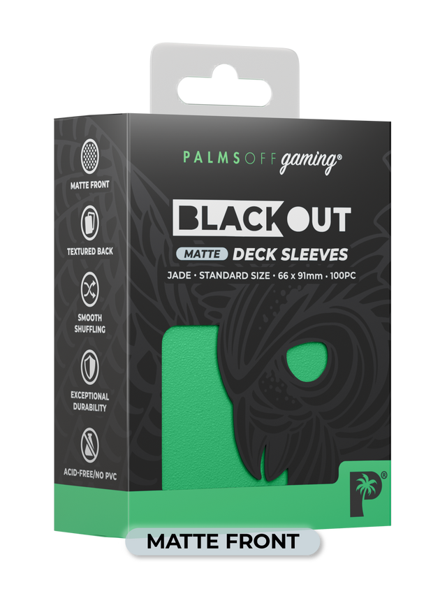 Palms Off - Blackout Deck Sleeves - Standard Size - Jade