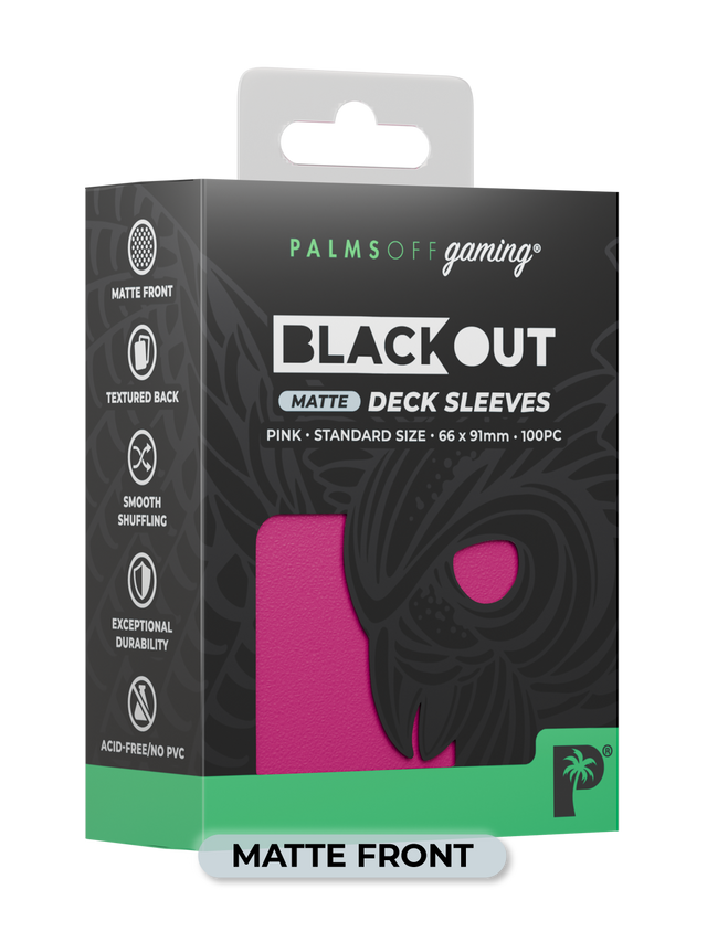 Palms Off Blackout Deck Sleeves - Standard Size - Magenta