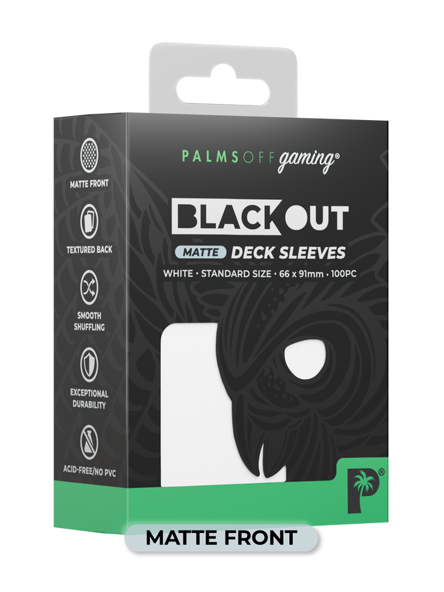 Palms Off - Blackout Deck Sleeves - Standard Size - White