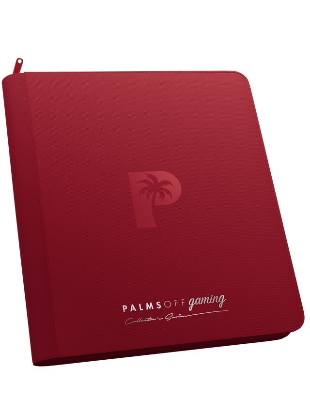 Palm's Off - Collector's Series - 480 SLOTS - 12 Pocket Zip Trading Card Binder - Red