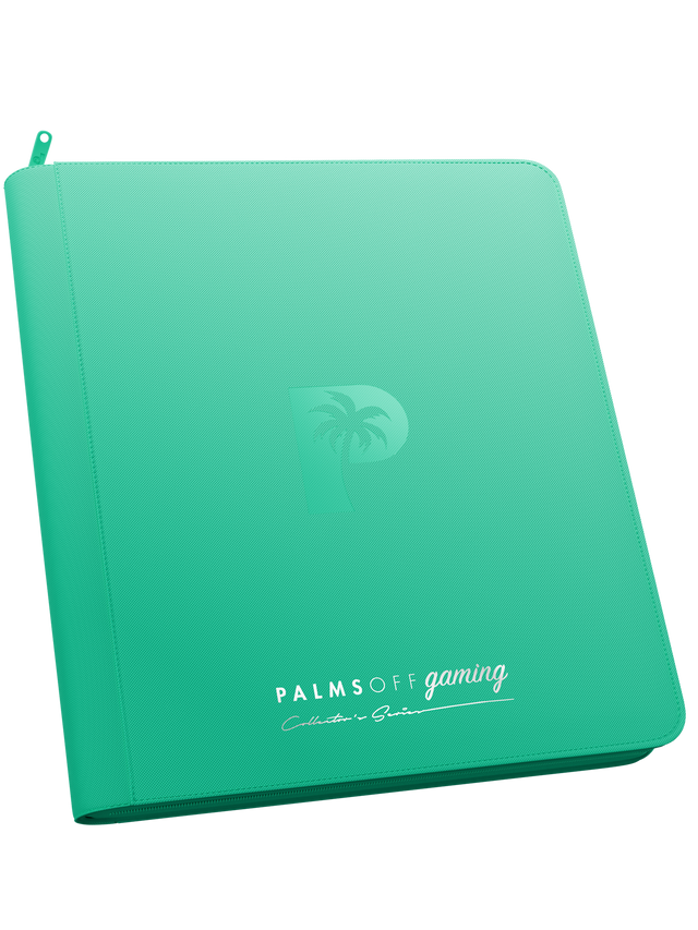 Palm's Off - Collector's Series - 480 SLOTS - 12 Pocket Zip Trading Card Binder - Turquoise