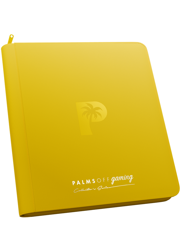 Palm's Off - Collector's Series - 480 SLOTS - 12 Pocket Zip Trading Card Binder - Yellow