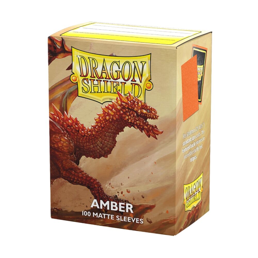 Dragon Shield: 100 Sleeves – Matte – Amber
