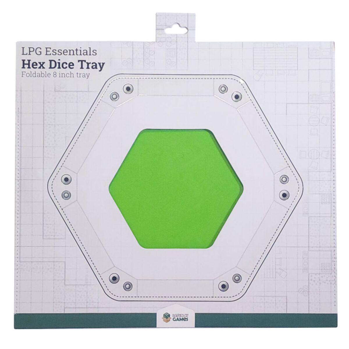 LPG Essentials Hex Dice Tray 8" Green