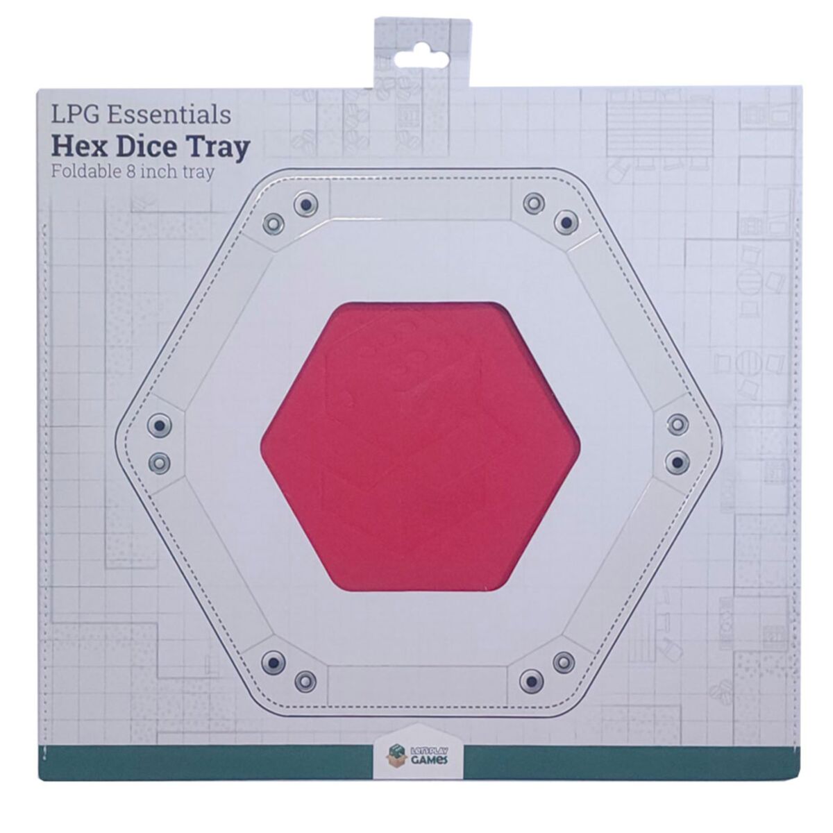 LPG Essentials Hex Dice Tray - 6 Inch -RED