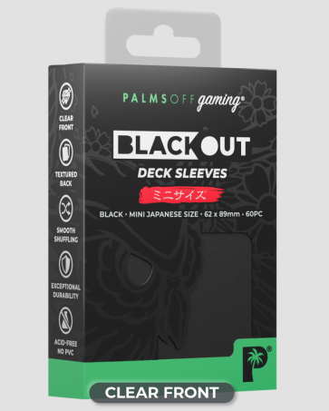 Palms Off Blackout Deck Sleeves - Japanese Size - Black