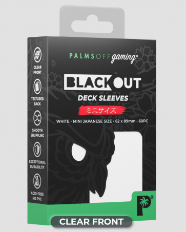 Palms Off Blackout Deck Sleeves - Japanese Size - White